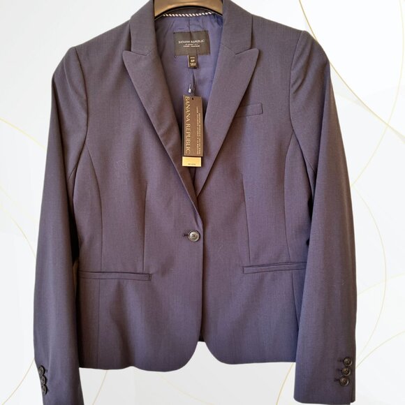 NWT Women's Banana Republic Classic Fit Marzotto Italian Wool Blend Blazer - Picture 1 of 10